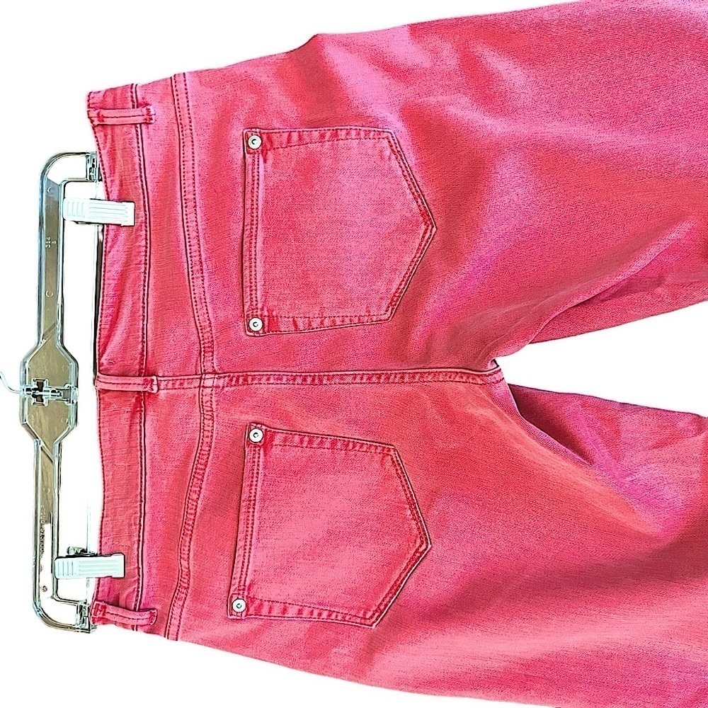 J Jill Cropped Dusty Red Cuffed Jeans - Picture 4 of 7